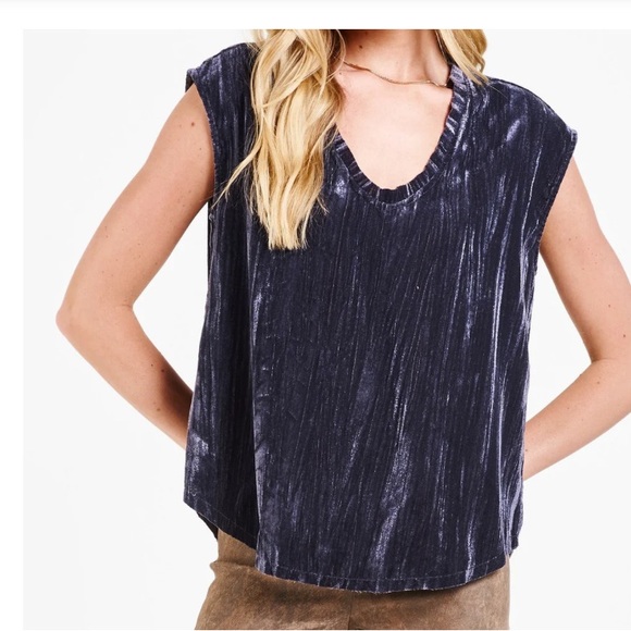 Dear John YANIS VELVETY TOP WINTER GREY. L - Picture 2 of 8